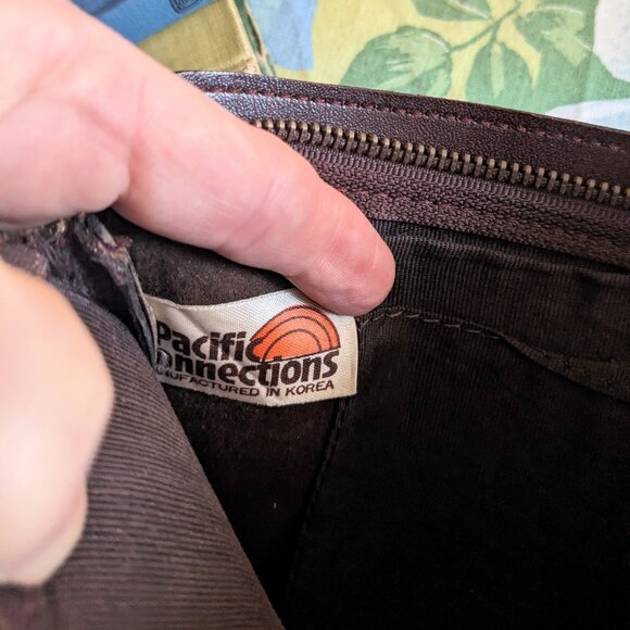 Vintage PACIFIC CONNECTIONS Clutch Purse ~ Zip Top ~ Wristlet Strap - Picture 5 of 7